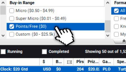 PARTYPOKER POKER TOURNEYS FILTER FREE