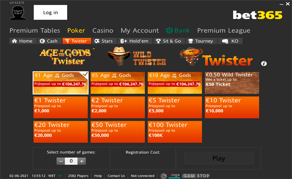 Sitio de póker bet365 Poker