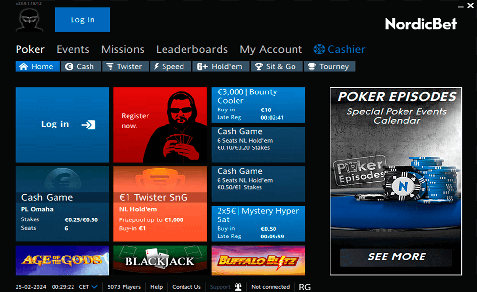 NORDICBET POKER LOBBY