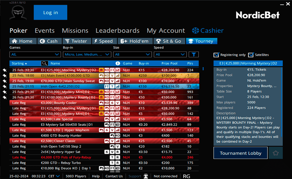 NORDICBET POKER TOURNEY